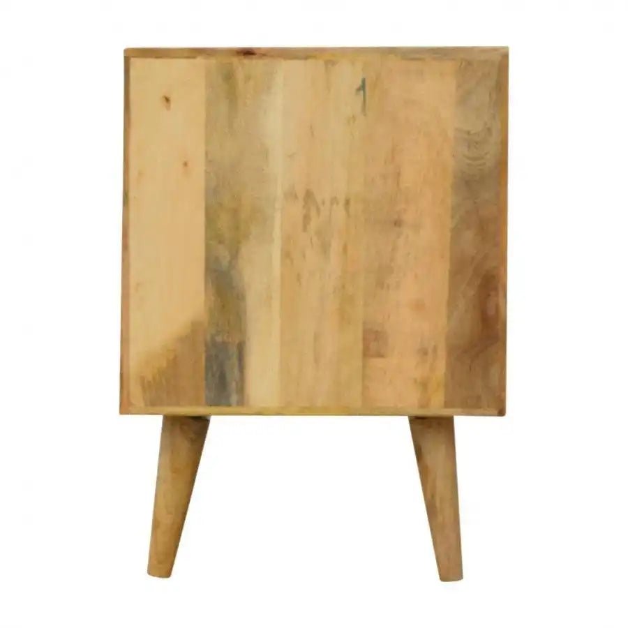 Envelope Style White Painted Drawer Front Bedside Table With Open Slot - Price Crash Furniture