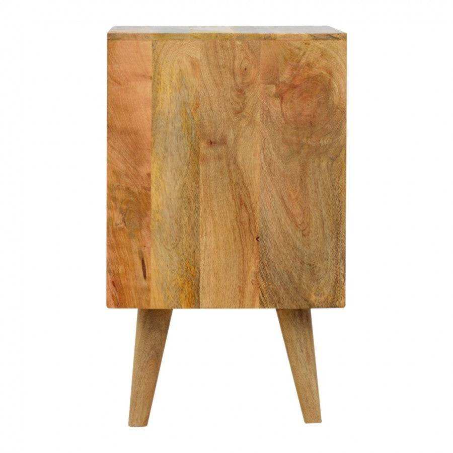 Envelope Style White Painted Drawer Front Bedside Table With Open Slot - Price Crash Furniture