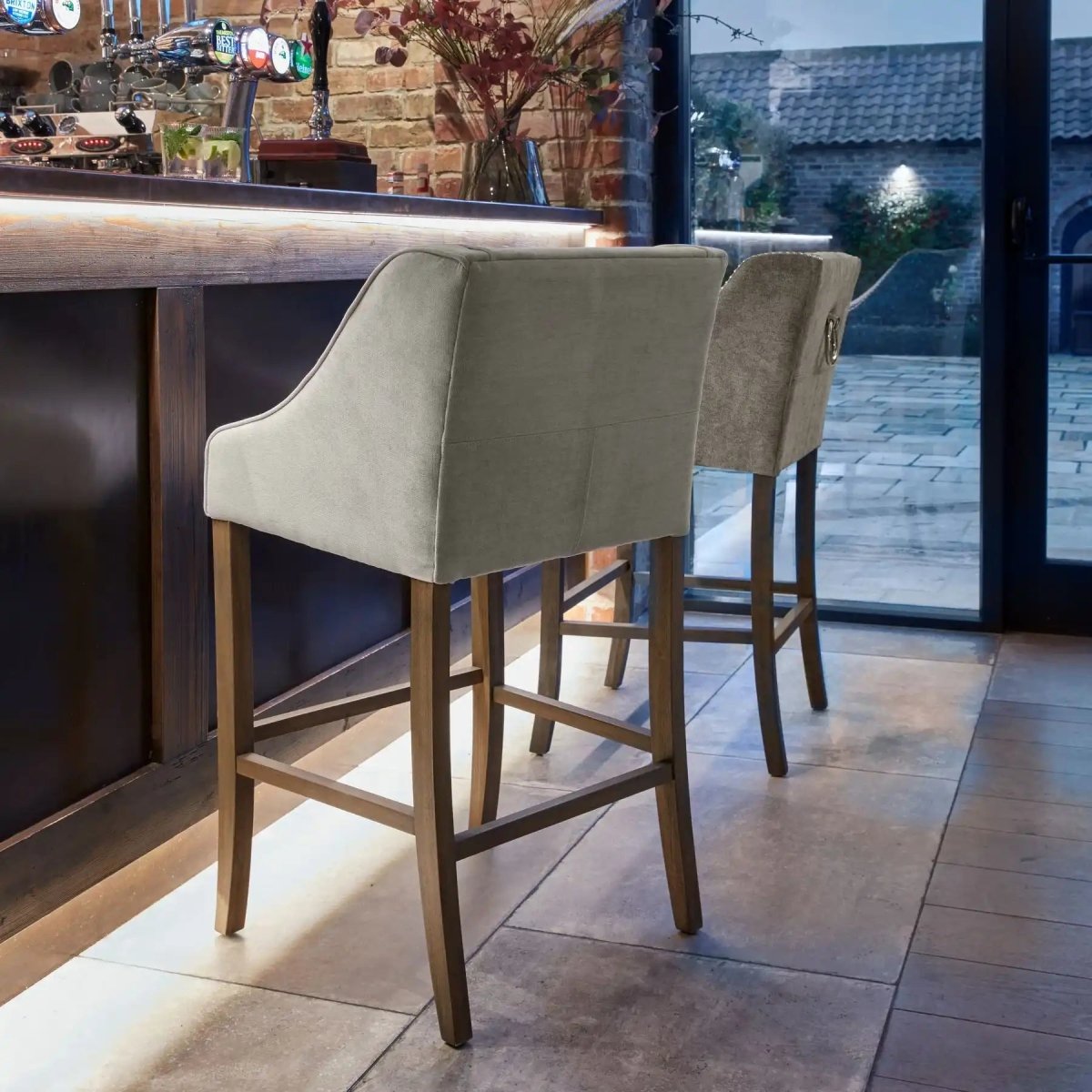Epsom Grey Bar Stool - Price Crash Furniture