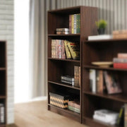 Essentials Bookcase Tall Wide in Walnut by TAD - Price Crash Furniture