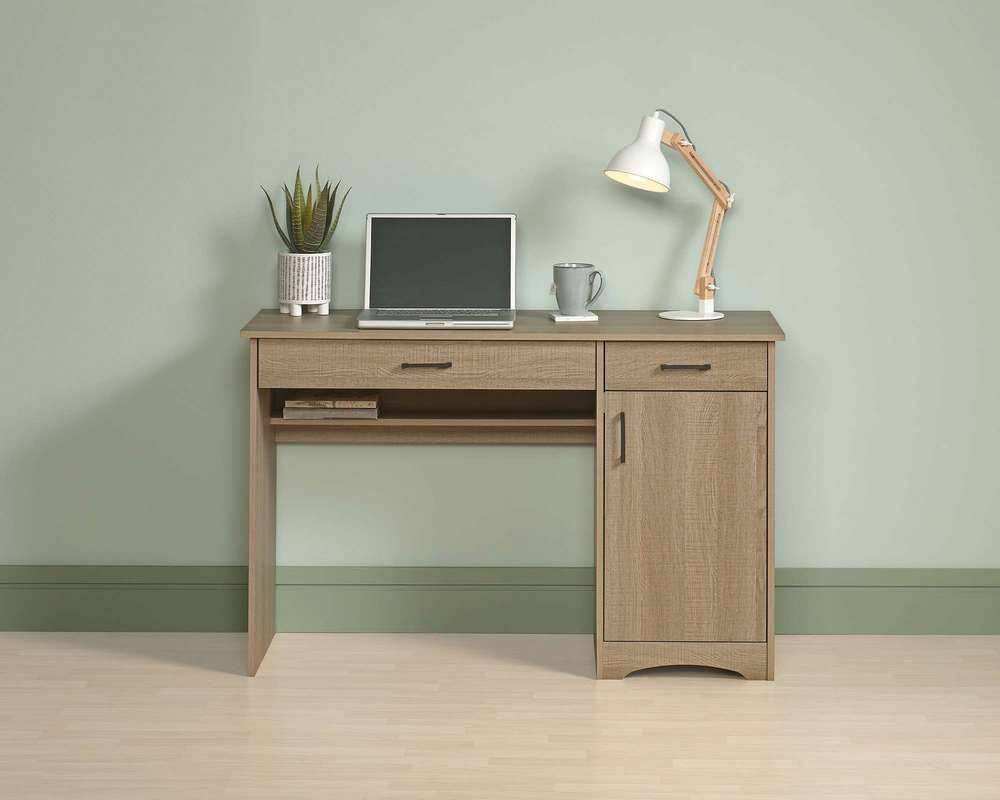 Essentials L - Shaped Desk in Summer Oak - Price Crash Furniture