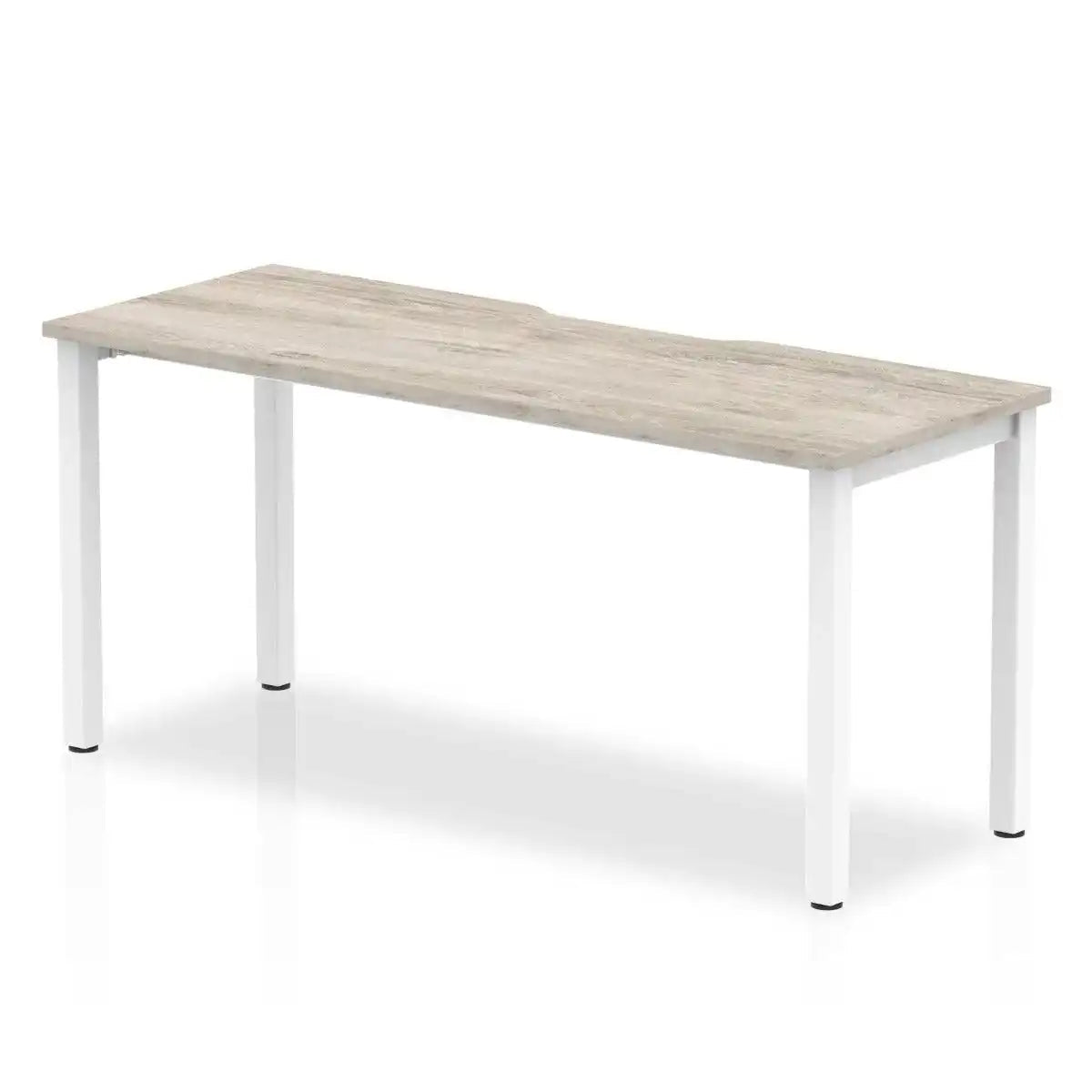 Evolve Plus Single Starter Desk Grey Oak Top Frame