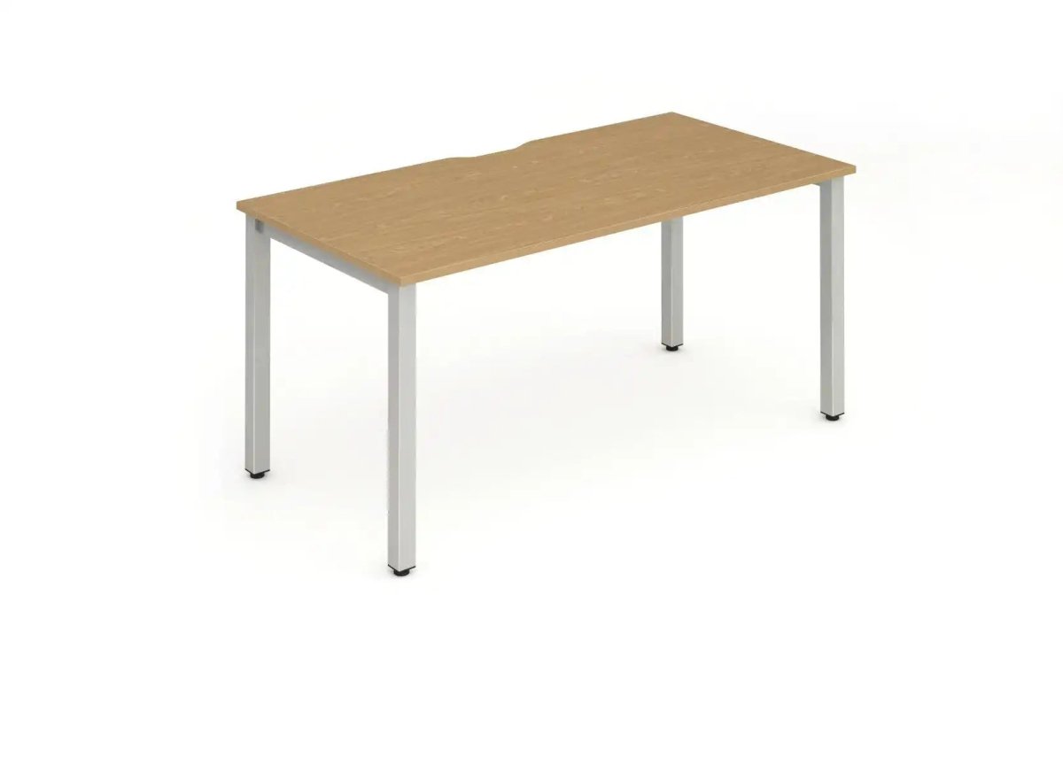 Evolve Plus Single Starter Desk Oak Top Frame