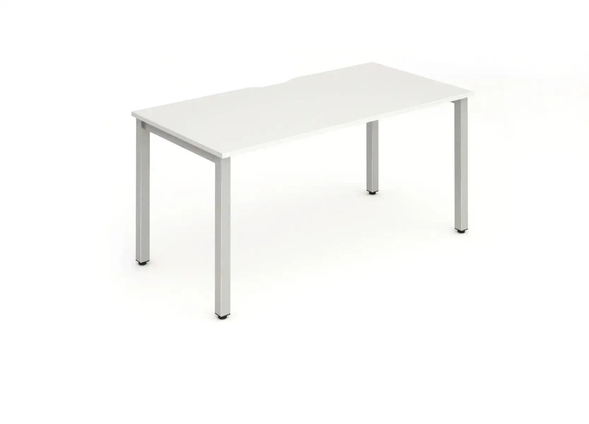 Evolve Plus Single Starter Desk Top Silver Frame
