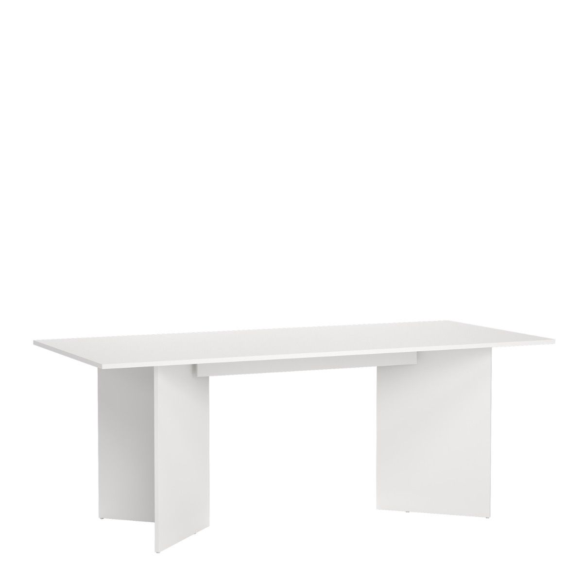 Family Dining Table 90x200cm In White - Price Crash Furniture