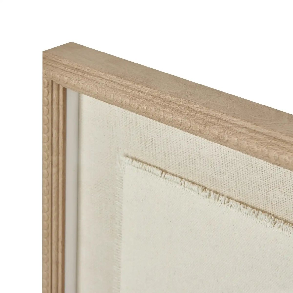 Fern Art On Texture - Torn Paper With Beaded Frame - Price Crash Furniture