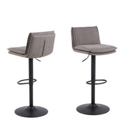 Flynn Swivel Bar Stool In Light Grey-Brown - Price Crash Furniture