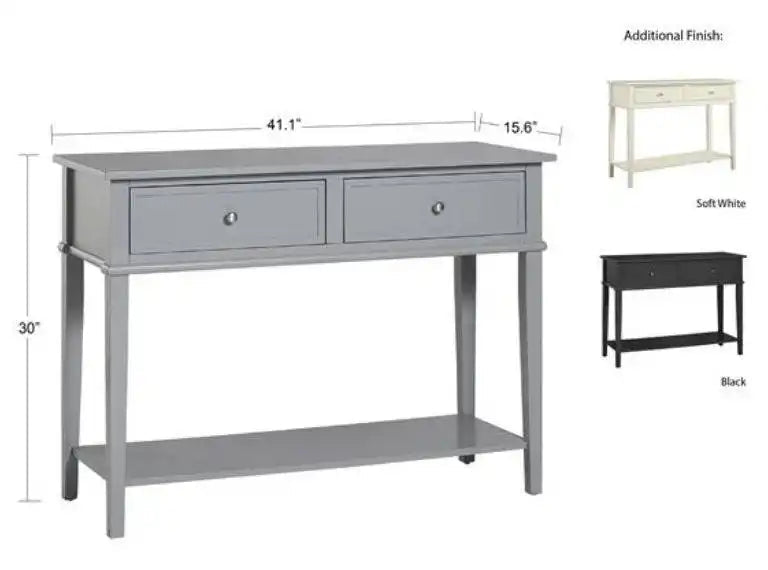 Franklin Console Table in Grey by Dorel - Price Crash Furniture