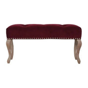 French Style Wine Red Bench - Price Crash Furniture