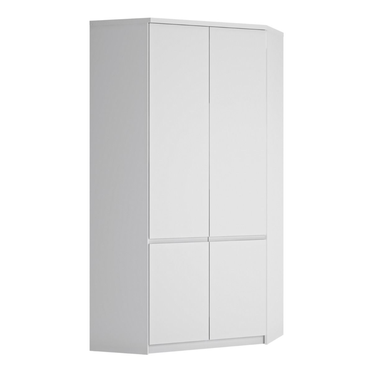 Fribo 2 Door Corner Wardrobe In Alpine White - Price Crash Furniture