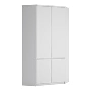 Fribo 2 Door Corner Wardrobe In Alpine White - Price Crash Furniture