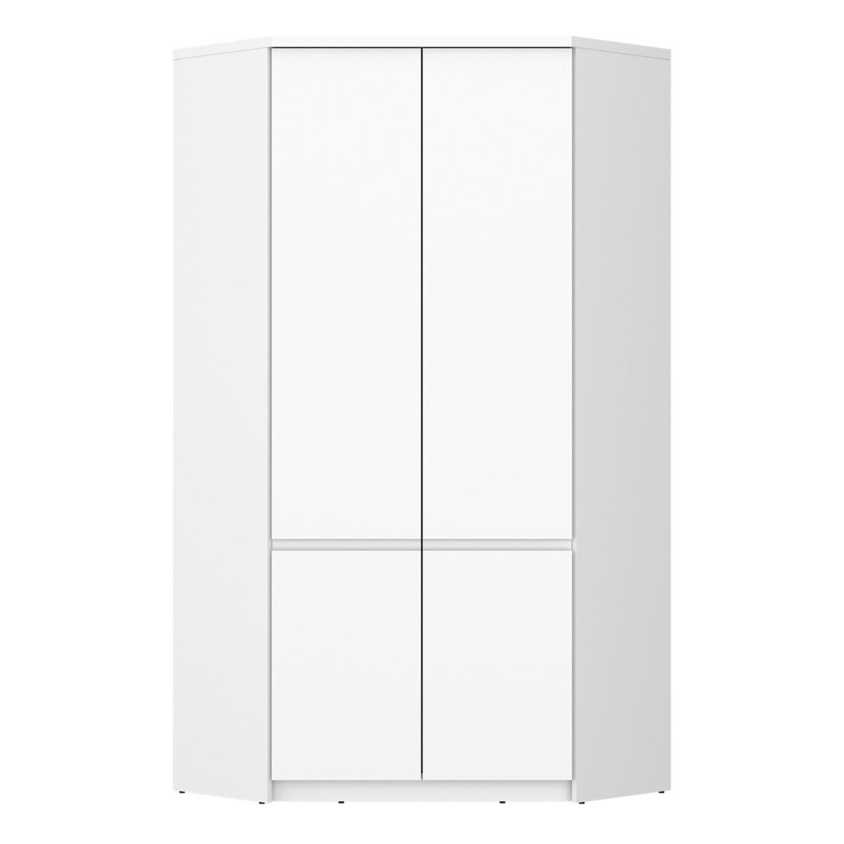 Fribo 2 Door Corner Wardrobe In Alpine White - Price Crash Furniture