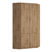 Fribo 2 Door Corner Wardrobe In Golden Ribbeck Oak - Price Crash Furniture