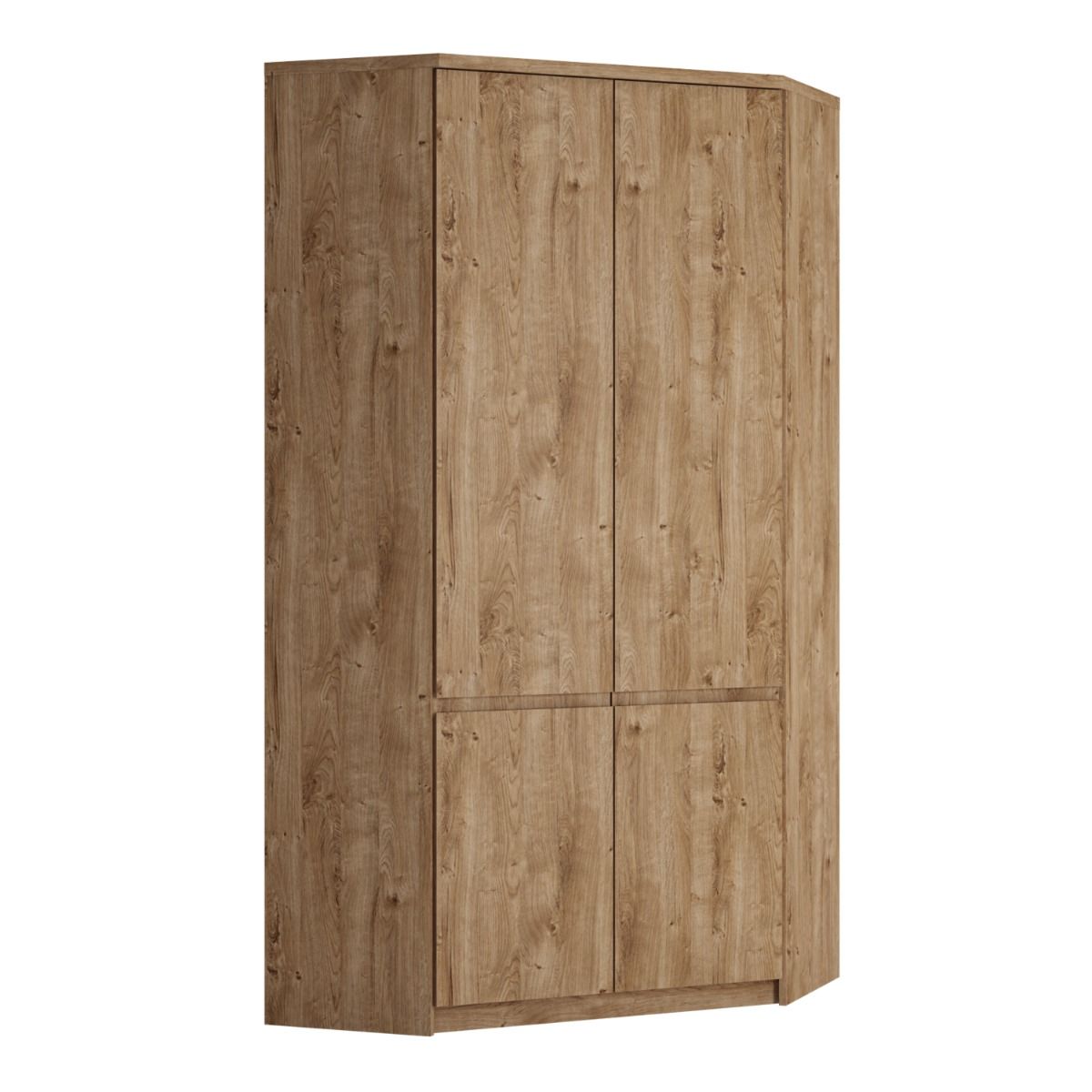Fribo 2 Door Corner Wardrobe In Golden Ribbeck Oak - Price Crash Furniture