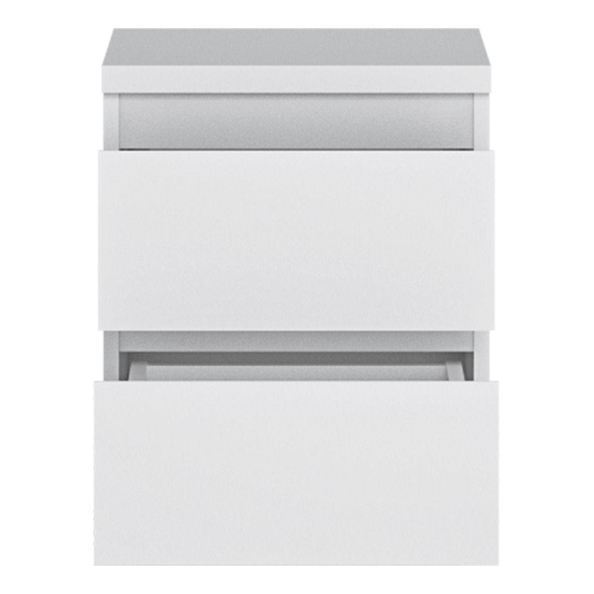 Fribo 2 Drawer Bedside Cabinet In Alpine White - Price Crash Furniture