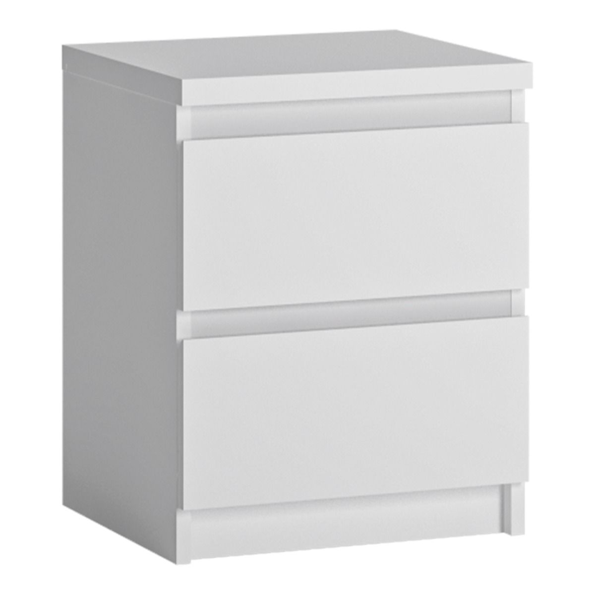 Fribo 2 Drawer Bedside Cabinet In Alpine White - Price Crash Furniture