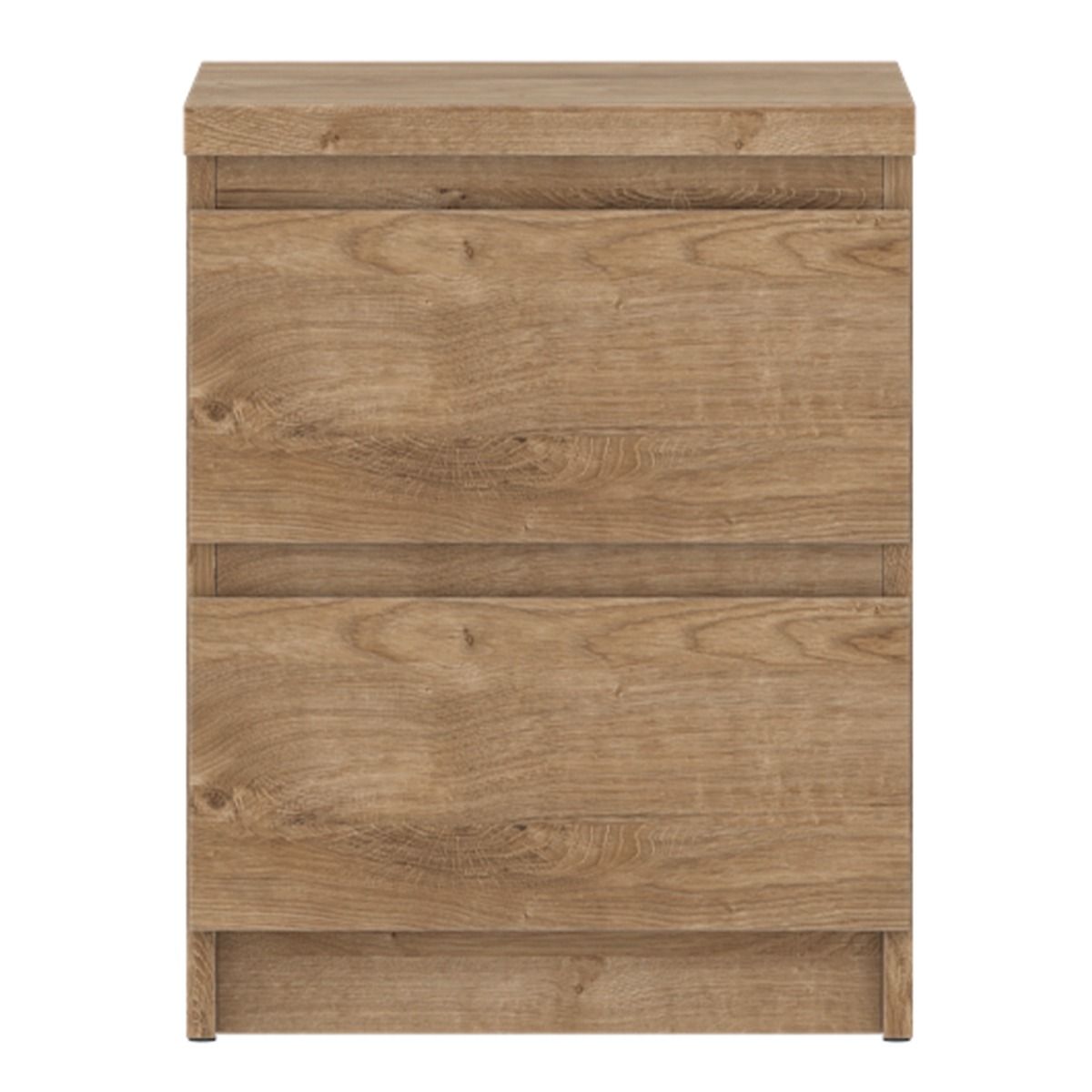 Fribo 2 Drawer Bedside Cabinet In Golden Ribbeck Oak - Price Crash Furniture