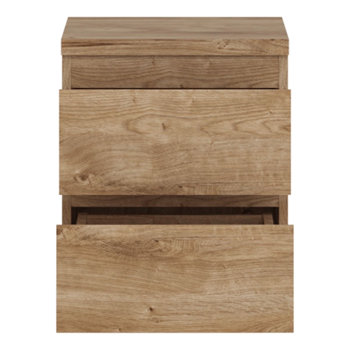 Fribo 2 Drawer Bedside Cabinet In Golden Ribbeck Oak - Price Crash Furniture
