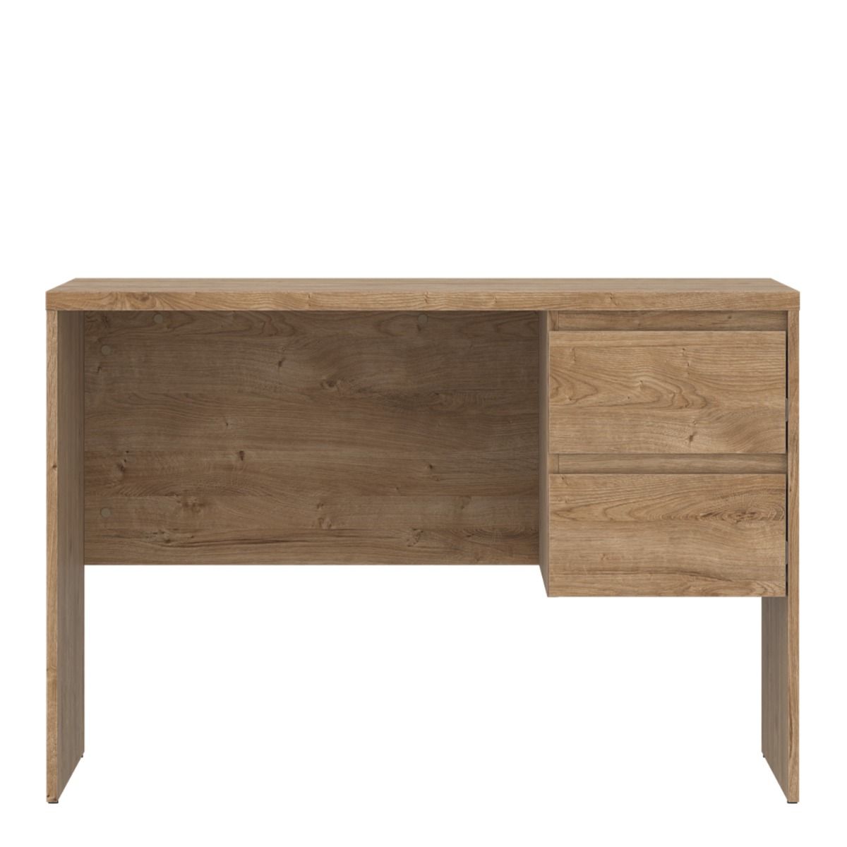 Fribo 2 Drawer Compact Study Desk In Golden Ribbeck Oak - Price Crash Furniture