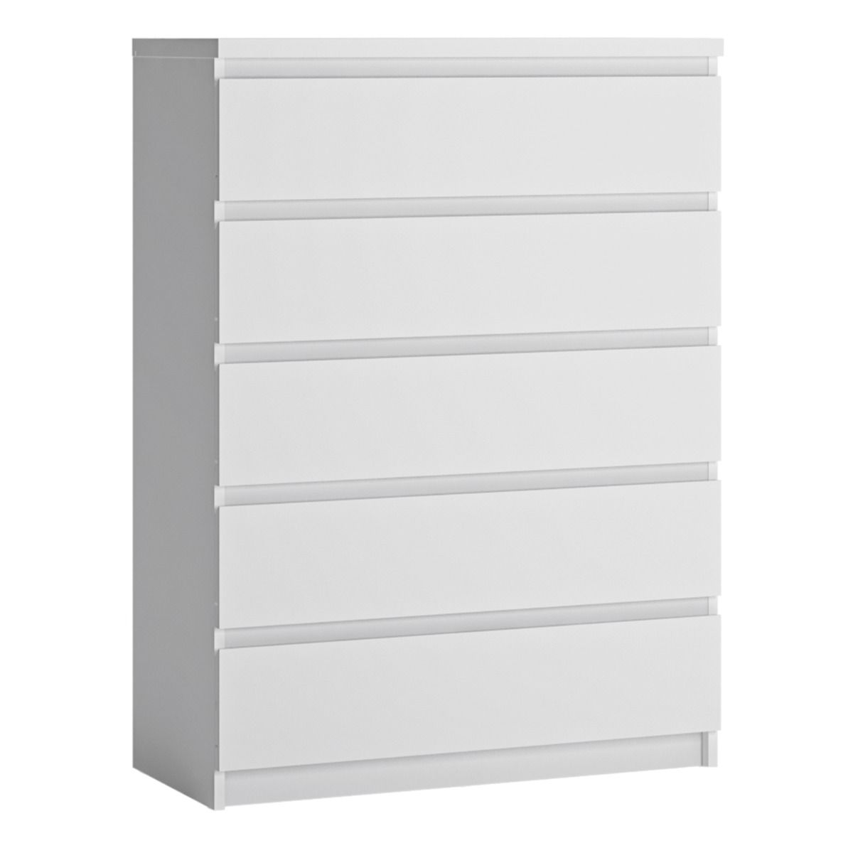 Fribo 5 Drawer Chest Of Drawers In Alpine White - Price Crash Furniture