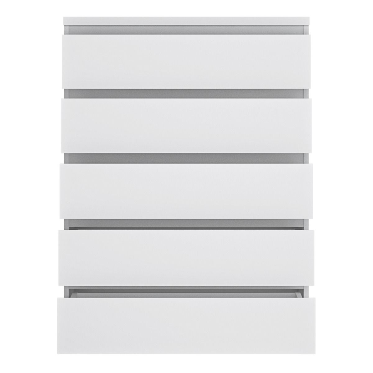 Fribo 5 Drawer Chest Of Drawers In Alpine White - Price Crash Furniture