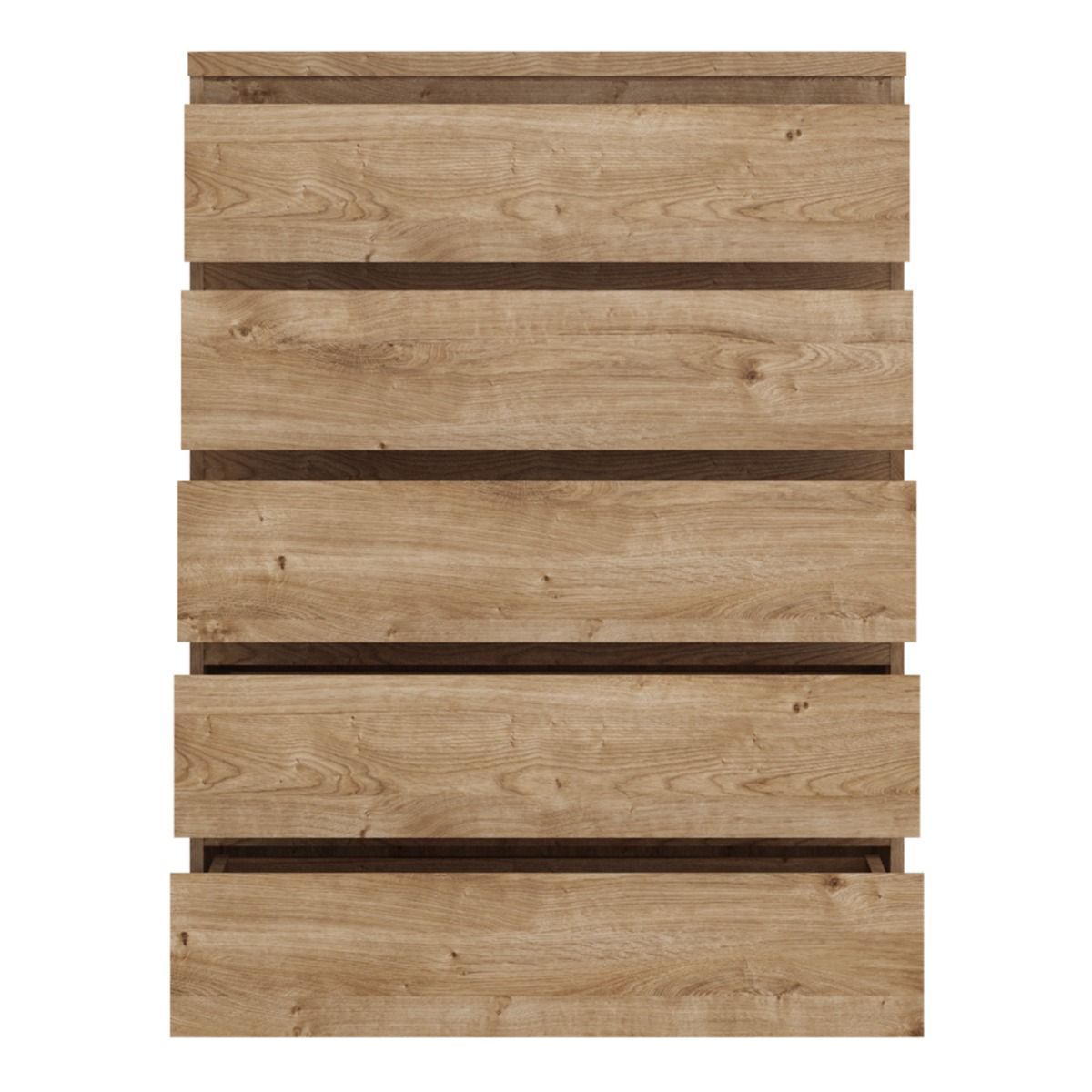 Fribo 5 Drawer Chest Of Drawers In Golden Ribbeck Oak - Price Crash Furniture