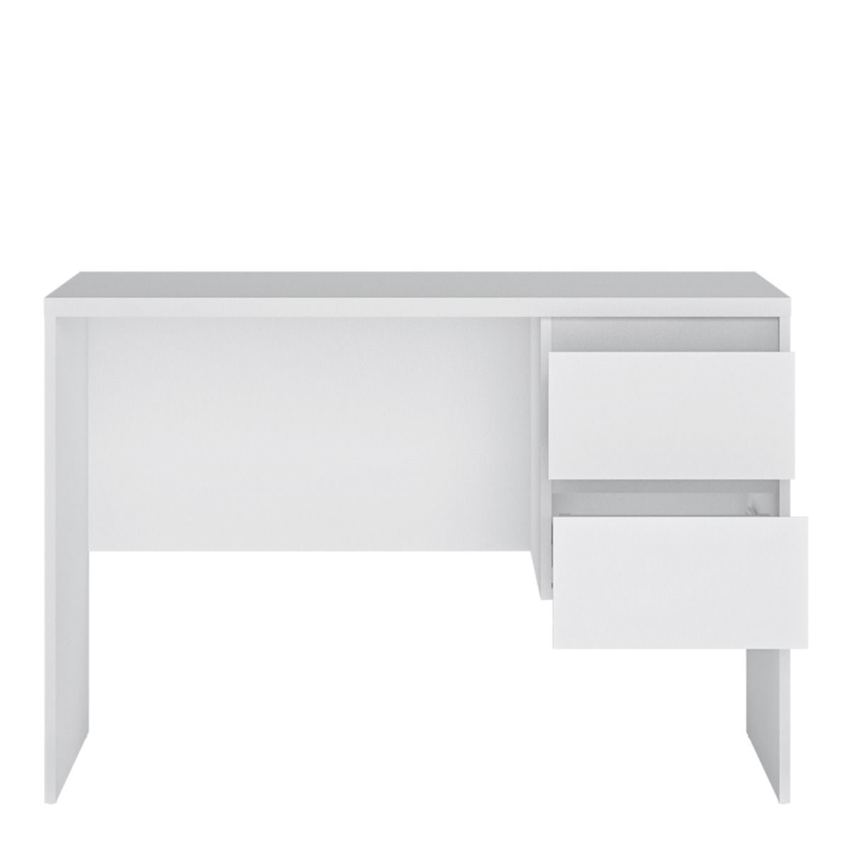 Fribo Compact Study Desk 2 Drawer In Alpine White - Price Crash Furniture