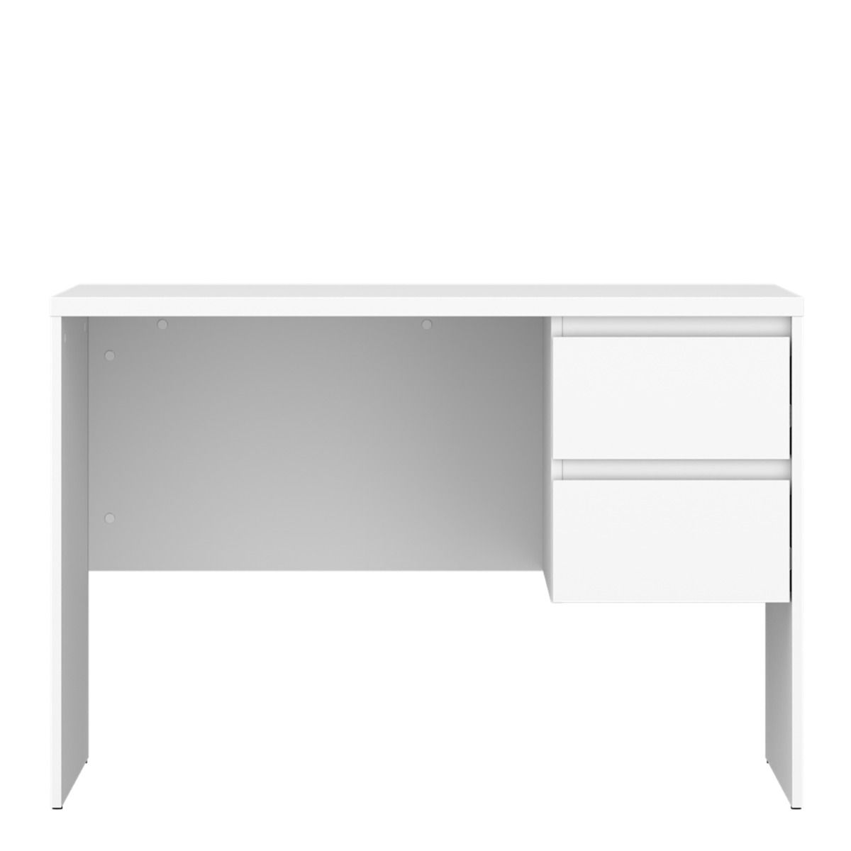 Fribo Compact Study Desk 2 Drawer In Alpine White - Price Crash Furniture