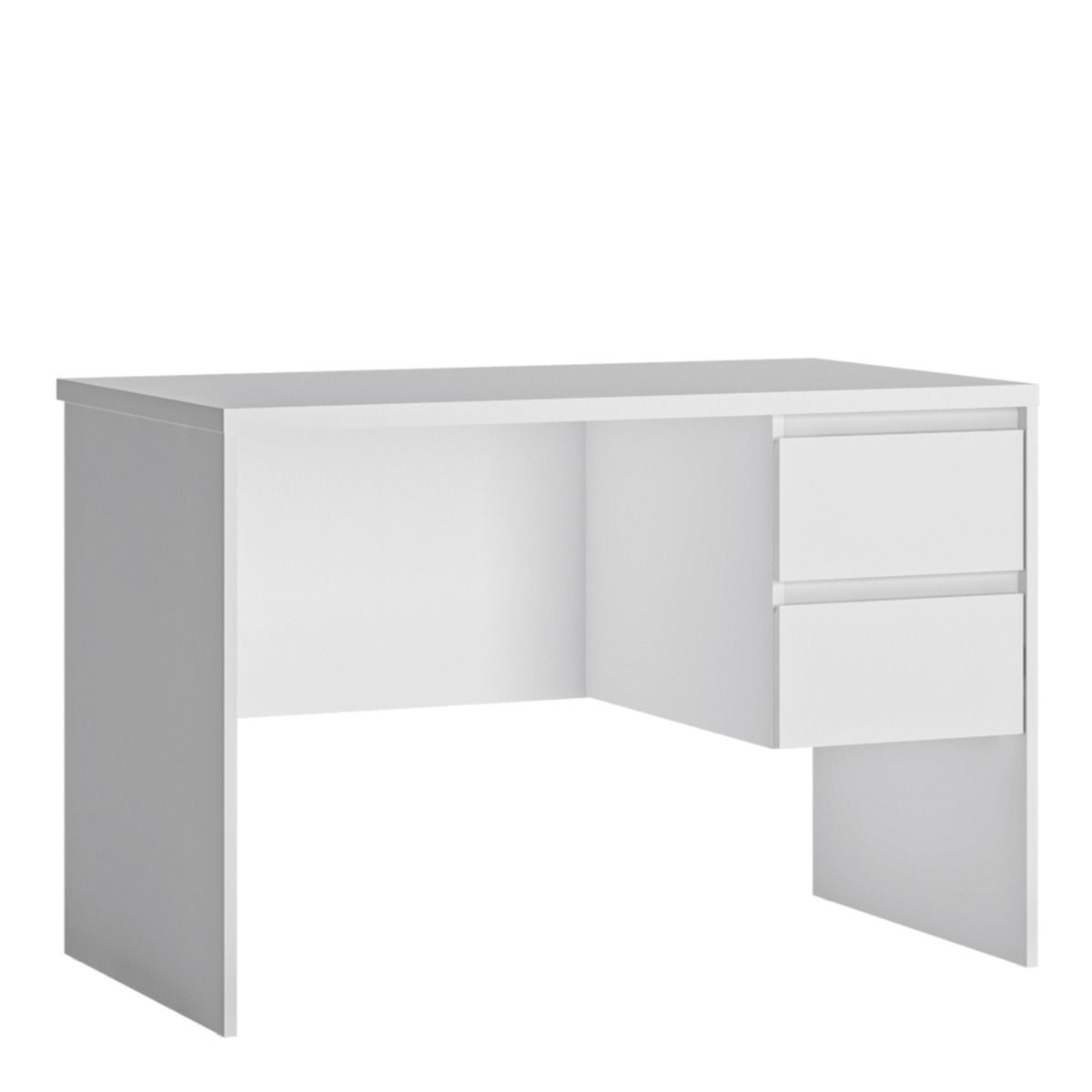 Fribo Compact Study Desk 2 Drawer In Alpine White - Price Crash Furniture