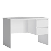 Fribo Compact Study Desk 2 Drawer In Alpine White - Price Crash Furniture