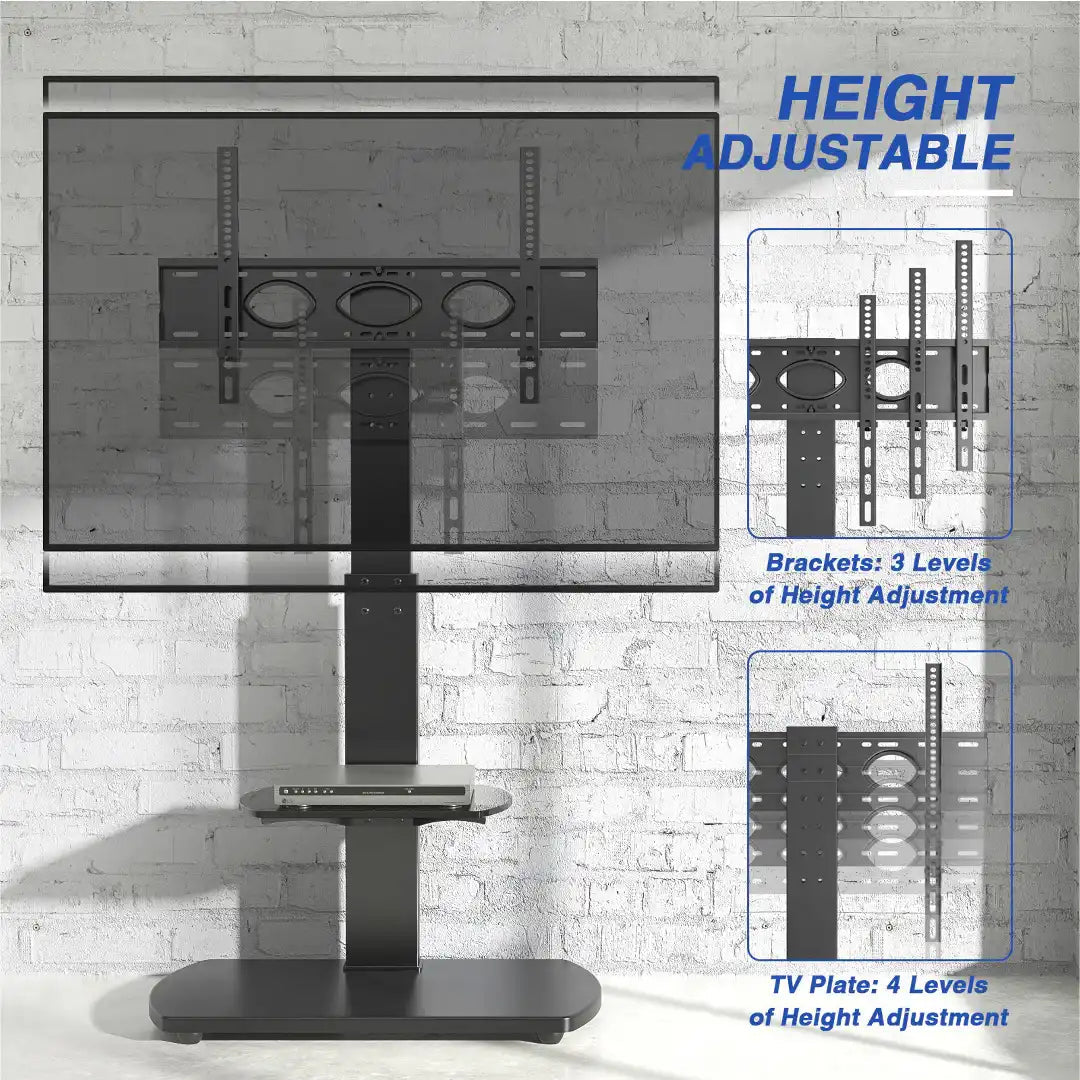 FS1 Floor Pedestal TV stand in Black - Price Crash Furniture