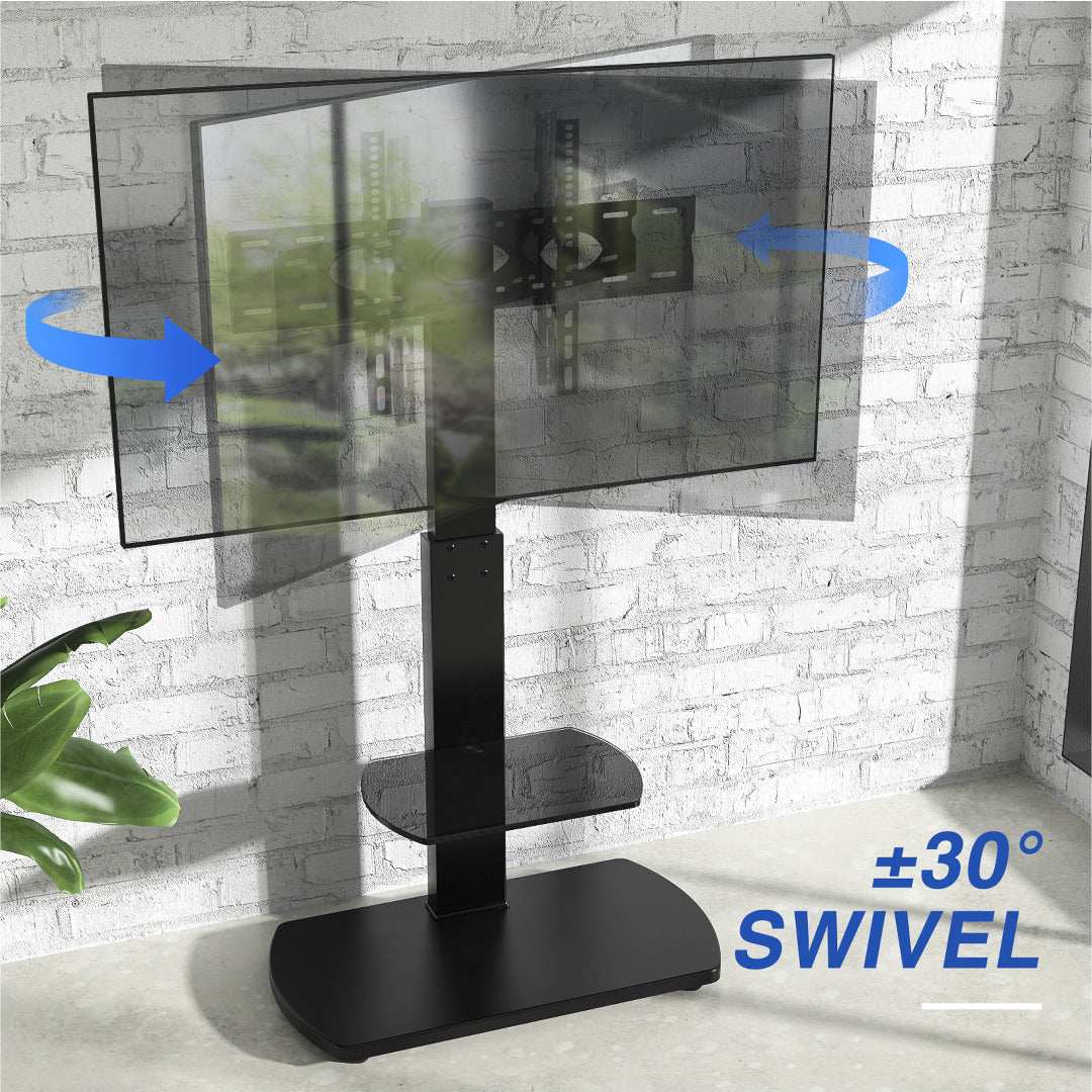 FS1 Floor Pedestal TV stand in Black - Price Crash Furniture