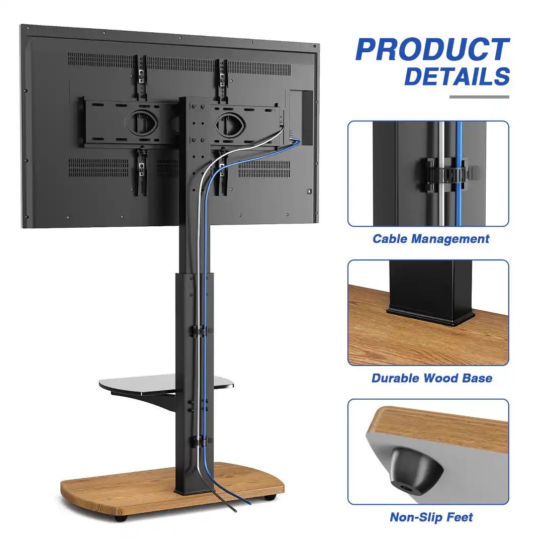FS1 Floor Pedestal TV stand in Oak - Price Crash Furniture