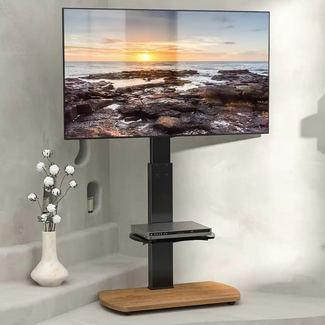 FS1 Floor Pedestal TV stand in Oak - Price Crash Furniture