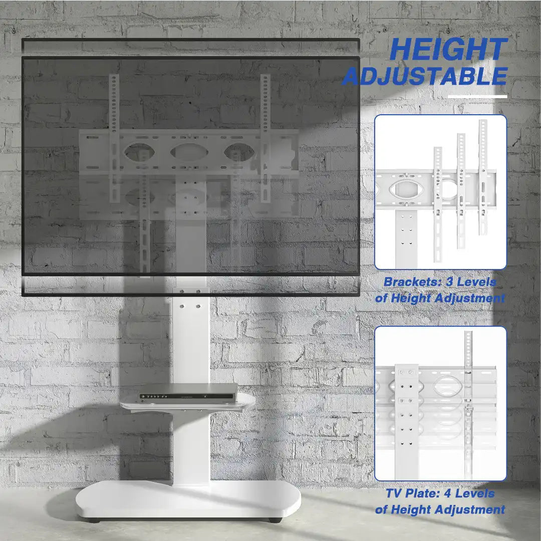 FS1 Floor Pedestal TV stand in White - Price Crash Furniture
