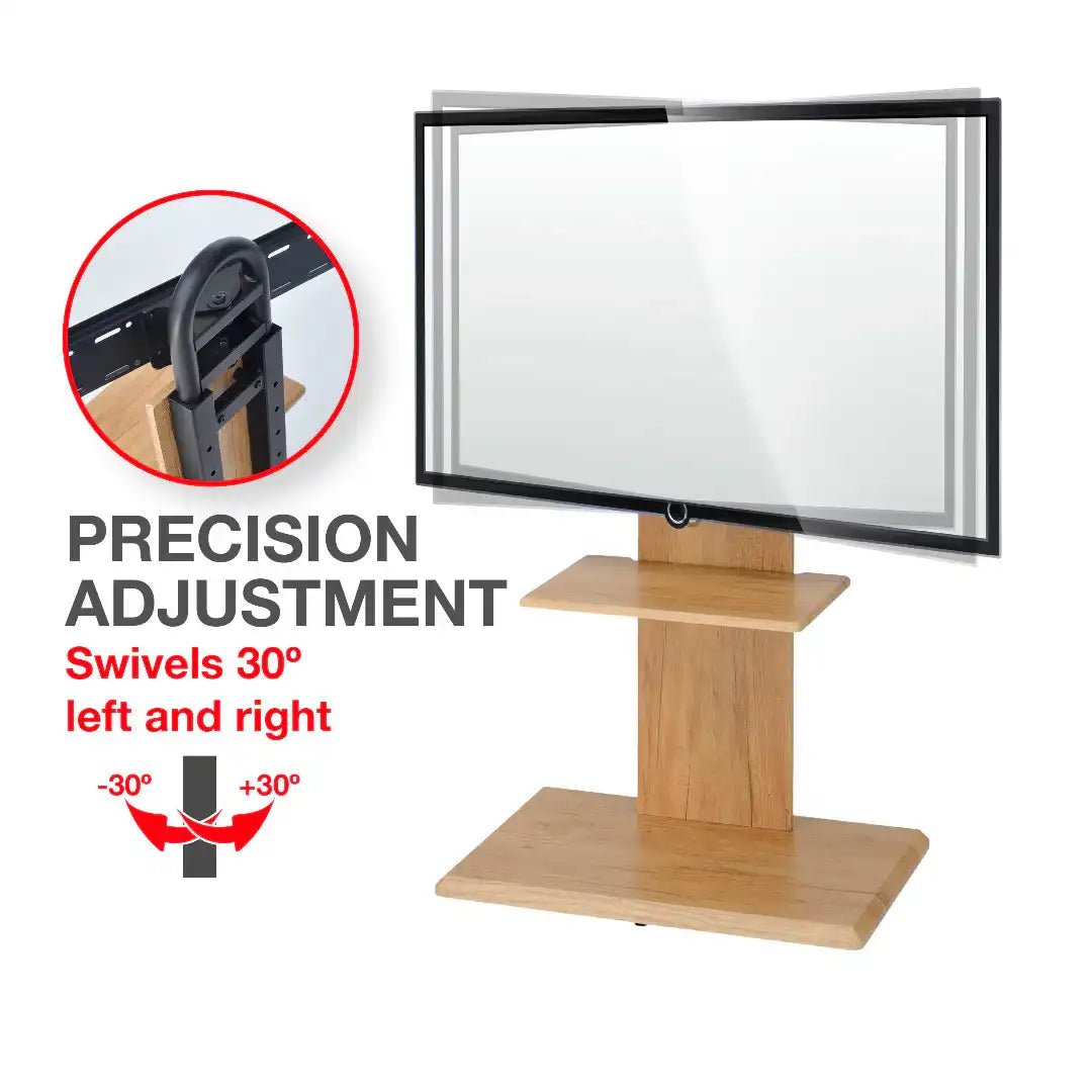 FS2 Floor Pedestal TV Stand in Oak - Price Crash Furniture