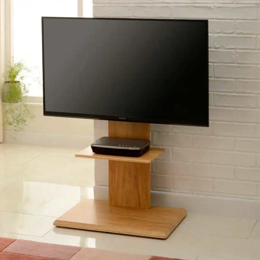 FS2 Floor Pedestal TV Stand in Oak - Price Crash Furniture