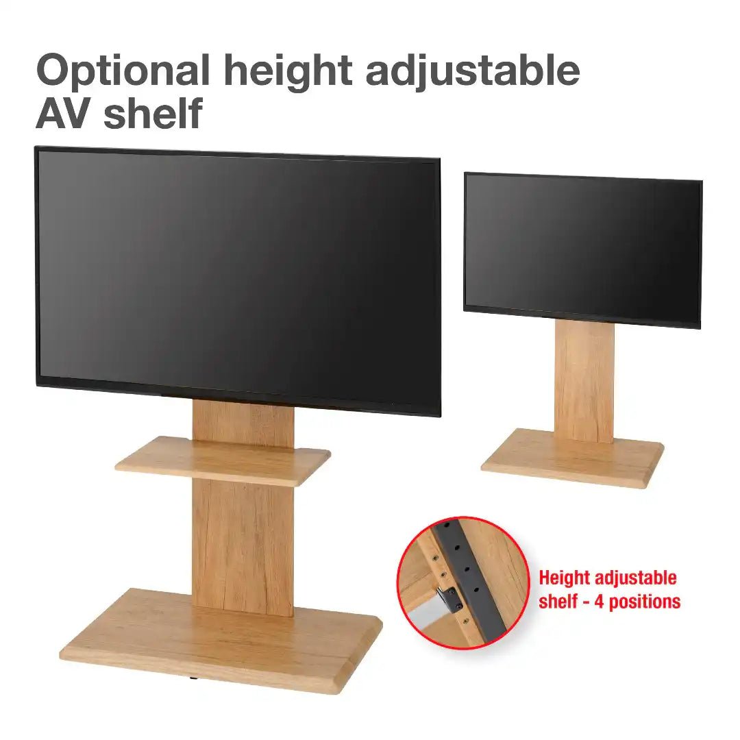 FS2 Floor Pedestal TV Stand in Oak - Price Crash Furniture