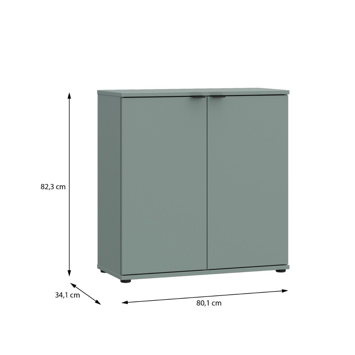 Ganymede 2 Door Cupboard In Sage Green - Price Crash Furniture