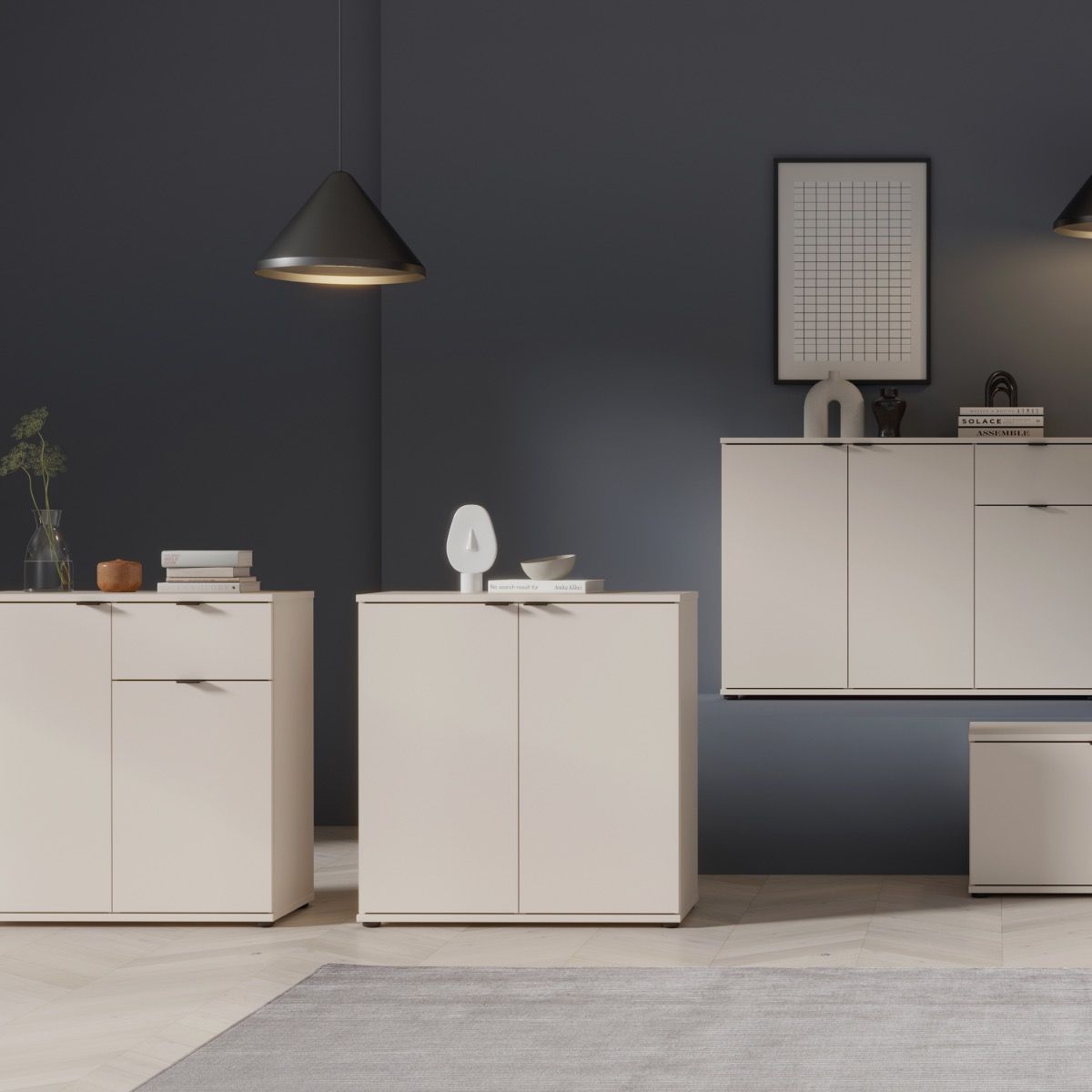 Ganymede 2 Door Cupboard In Sand - Price Crash Furniture