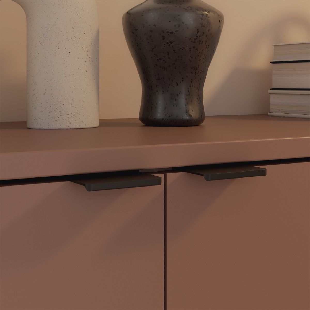 Ganymede 2 Door Cupboard In Terracotta - Price Crash Furniture