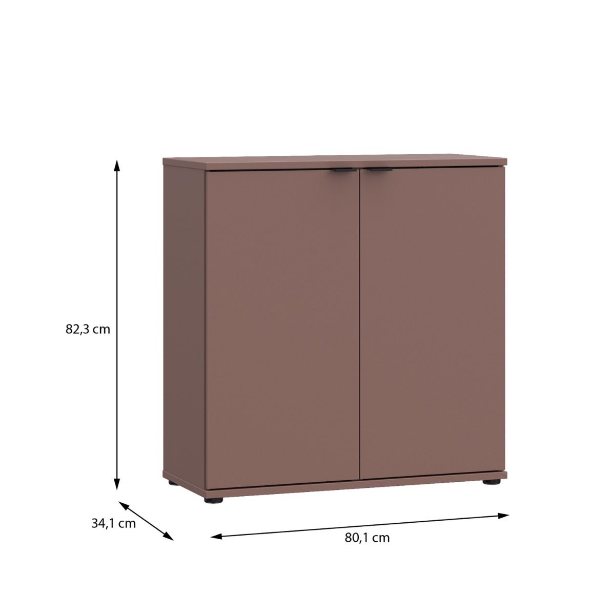 Ganymede 2 Door Cupboard In Terracotta - Price Crash Furniture