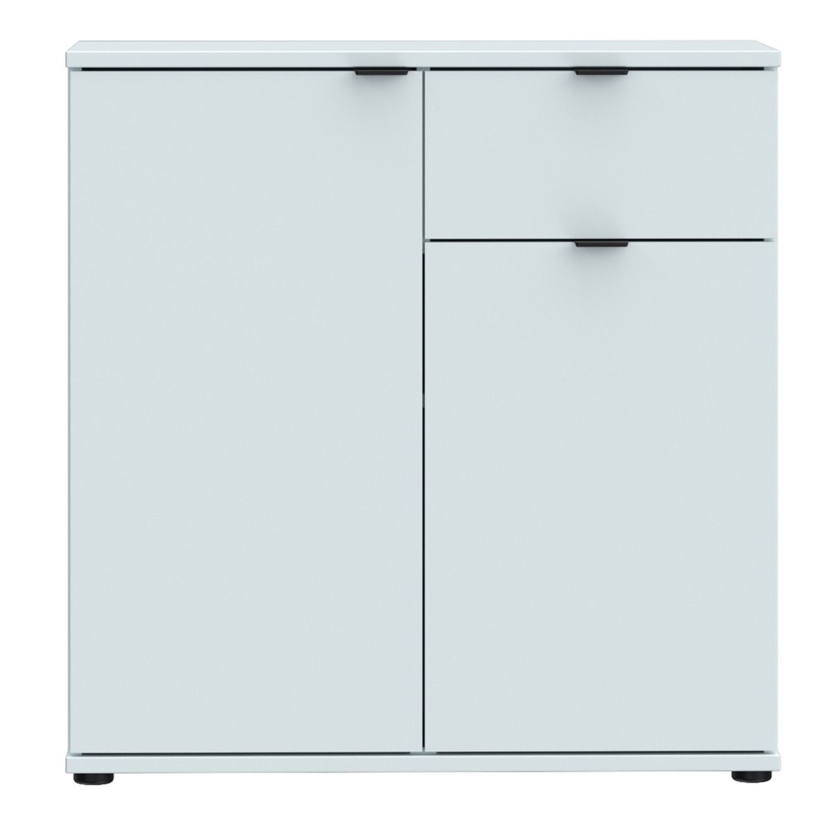 Ganymede 2 Door Cupboard With Drawer And Top Lip Detail In Light Grey - Price Crash Furniture