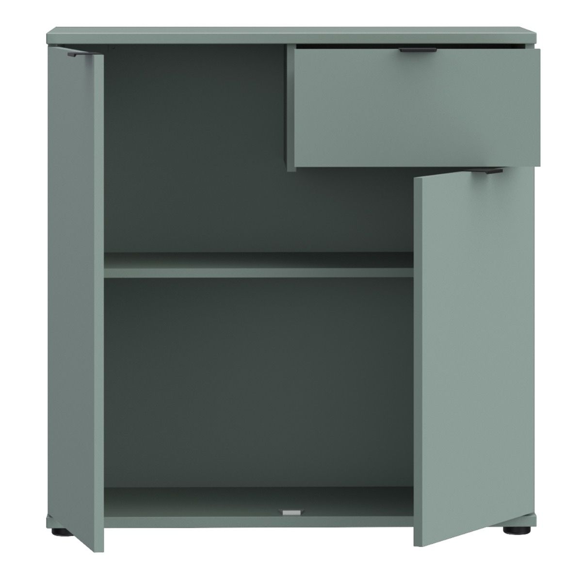 Ganymede 2 Door Cupboard With Drawer In Sage Green - Price Crash Furniture