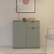 Ganymede 2 Door Cupboard With Drawer In Sage Green - Price Crash Furniture