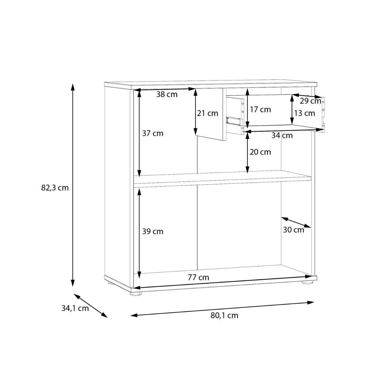 Ganymede 2 Door Cupboard With Drawer In Sand - Price Crash Furniture