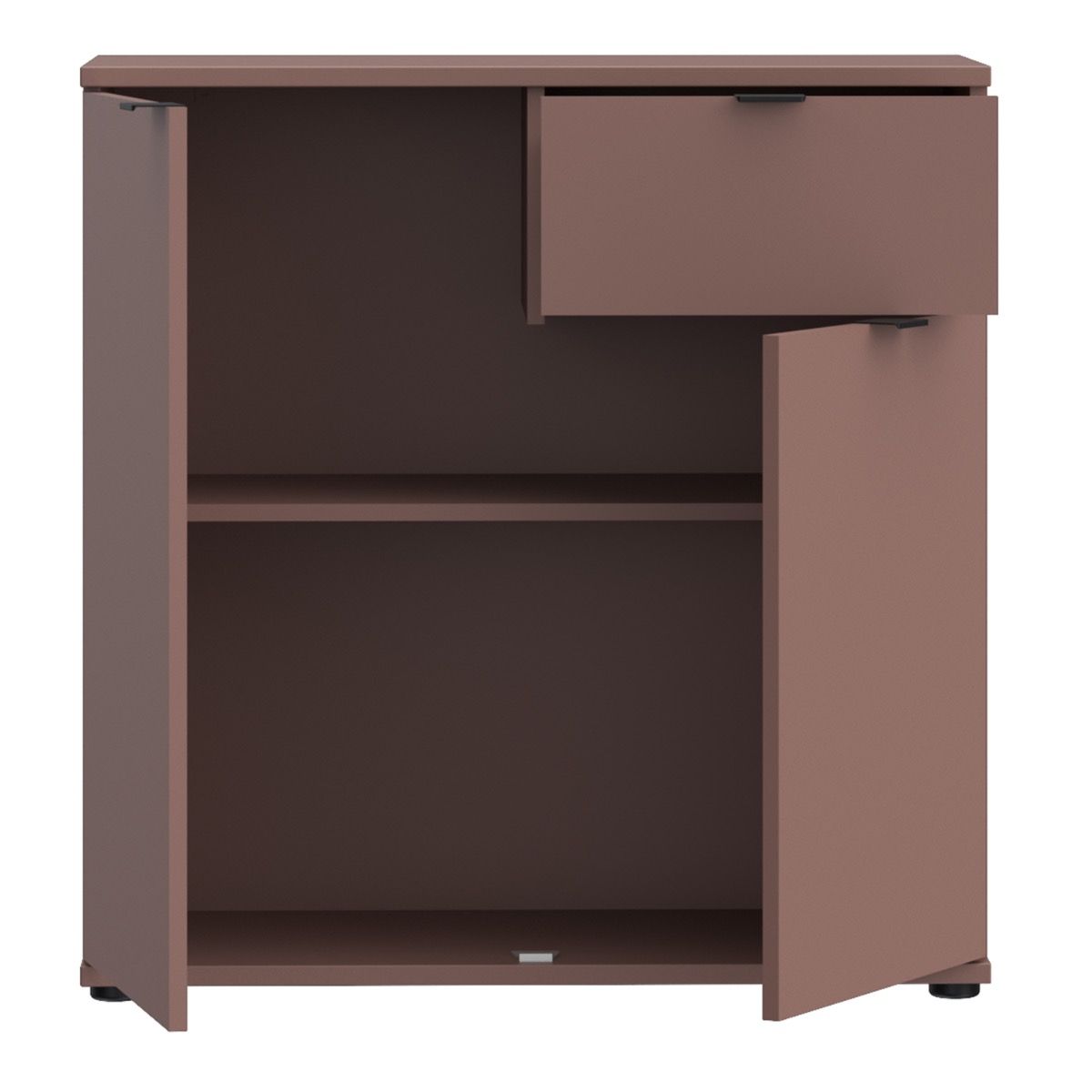Ganymede 2 Door Cupboard With Drawer In Terracotta - Price Crash Furniture