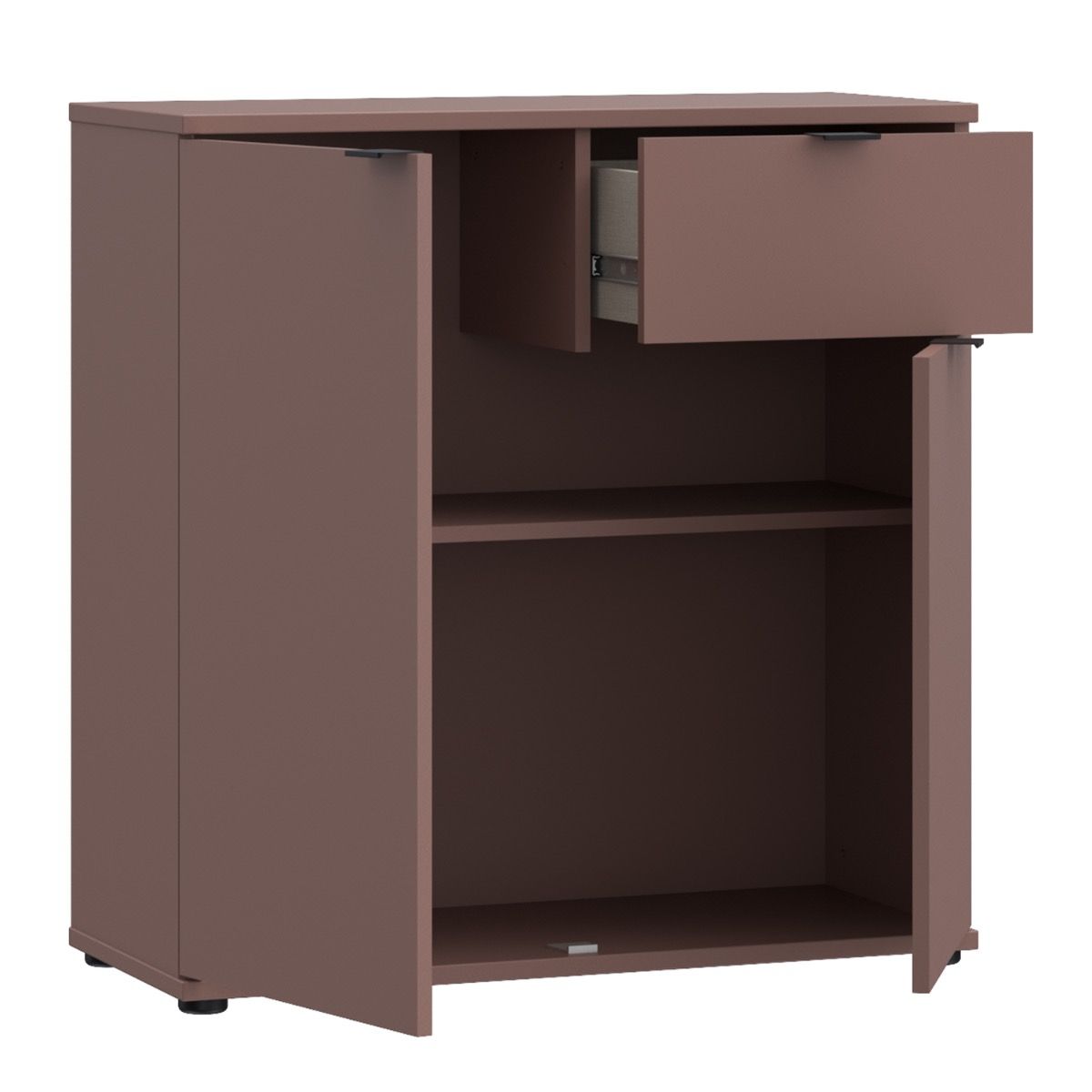 Ganymede 2 Door Cupboard With Drawer In Terracotta - Price Crash Furniture