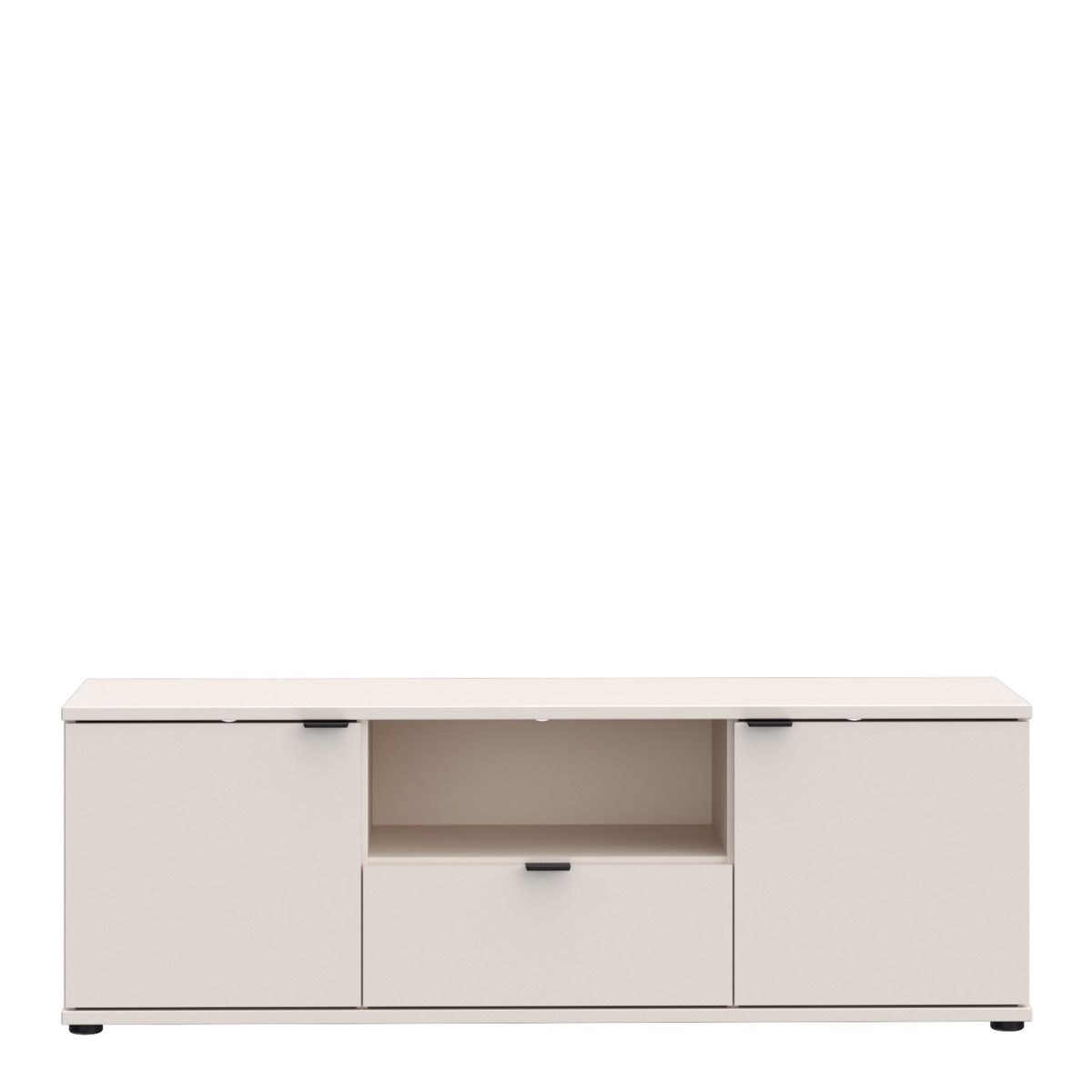 Ganymede TV Unit With Open Shelf, Drawer & 2 Doors In Sand - Price Crash Furniture