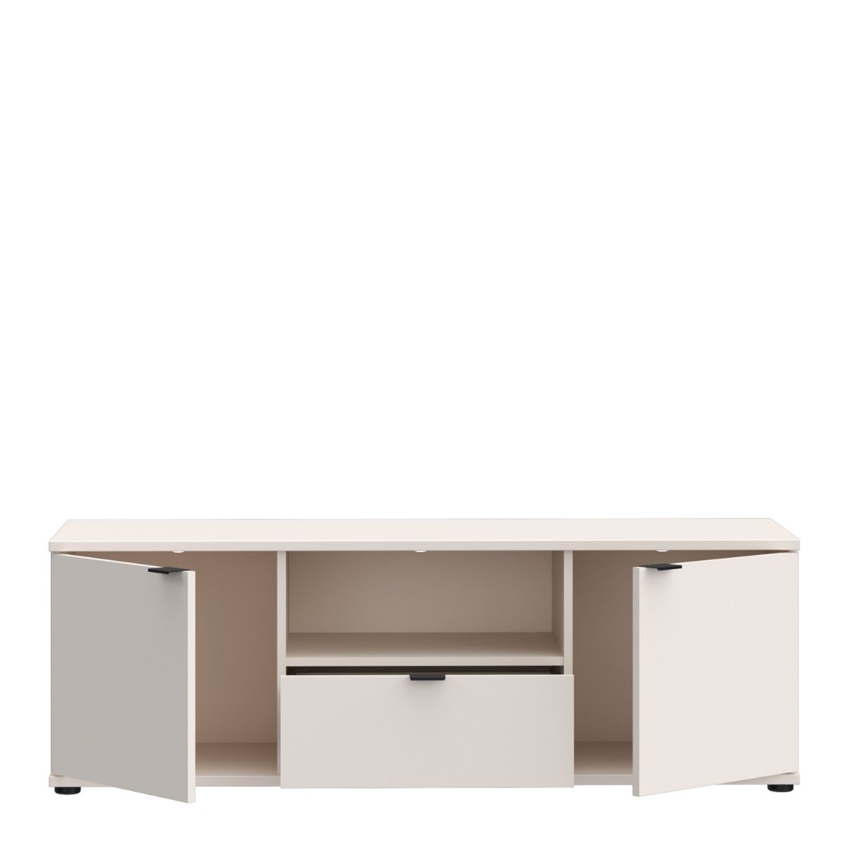 Ganymede TV Unit With Open Shelf, Drawer & 2 Doors In Sand - Price Crash Furniture